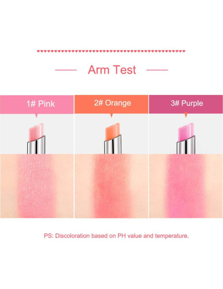 Conjunto de 3 Labiales de Gel Petansy Hidratantes Color Cambiante Conjunto de 3 Labiales de Gel Petansy Hidratantes Color Cambiante