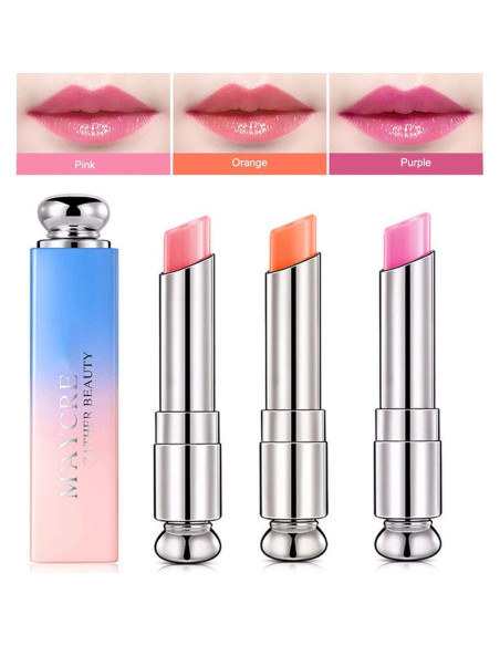 Conjunto de 3 Labiales de Gel Petansy Hidratantes Color Cambiante Conjunto de 3 Labiales de Gel Petansy Hidratantes Color Cambiante