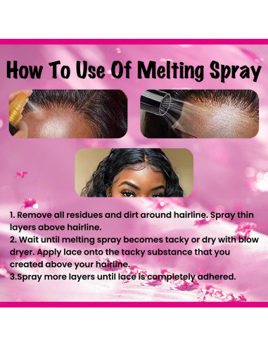 Spray Derretidor para Pelucas de Encaje OL 120ml - Secado Rápido