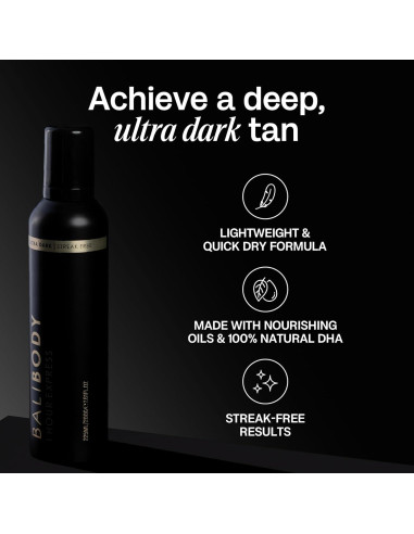Bali Body Auto Bronceador 1 Hora Expresa Ultra Oscuro 225 ml