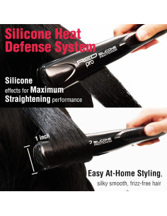 Plancha de Pelo Pro Kiss 1 Pulgada Roja con Silicona 2