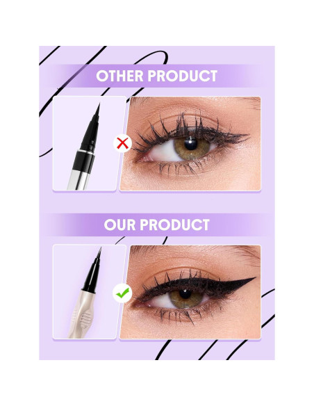 Delineador Líquido SHEGLAM Glide Control Negro Mate 15.29 cm