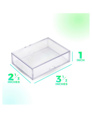 10 Cajas de Almacenamiento de Cartas Gary Plastic 8.9x6.4x2.5 cm