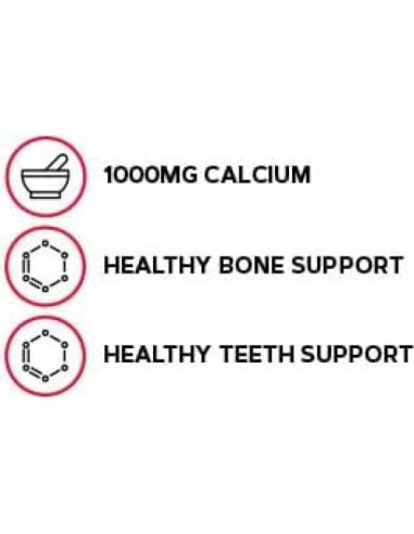 Citrato de Calcio GNC 1000 mg 180 Tabletas Vegetarianas