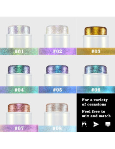 Lápiz de Sombra de Ojos Multicromo 8 Colores - Guía de Maquillaje 2