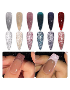 Conjunto de Esmalte de Uñas Glitter GAOY - 6 Colores 7.3ml