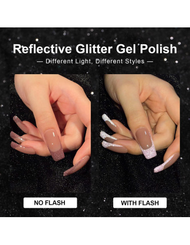 Conjunto de Esmalte de Uñas Glitter GAOY - 6 Colores 7.3ml