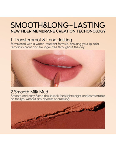 Lápiz Labial Mate COLORKEY CO03 Té de Leche de Coco 2.5g