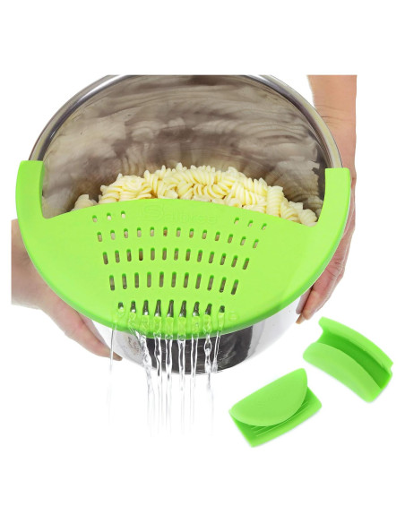 Colador de Silicona Salbree para Olla a Presión 6qt Verde Colador de Silicona Salbree para Olla a Presión 6qt Verde