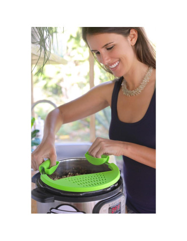 Colador de Silicona Salbree para Olla a Presión 6qt Verde
