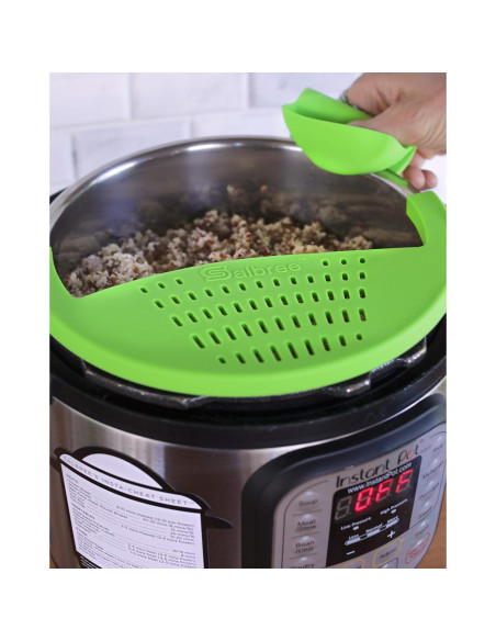 Colador de Silicona Salbree para Olla a Presión 6qt Verde Colador de Silicona Salbree para Olla a Presión 6qt Verde