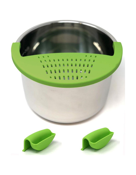 Colador de Silicona Salbree para Olla a Presión 6qt Verde Colador de Silicona Salbree para Olla a Presión 6qt Verde