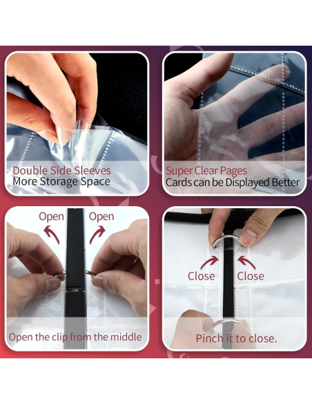 Carpeta de Cartas de Comercio YoKiStar 9 Bolsillos Negra