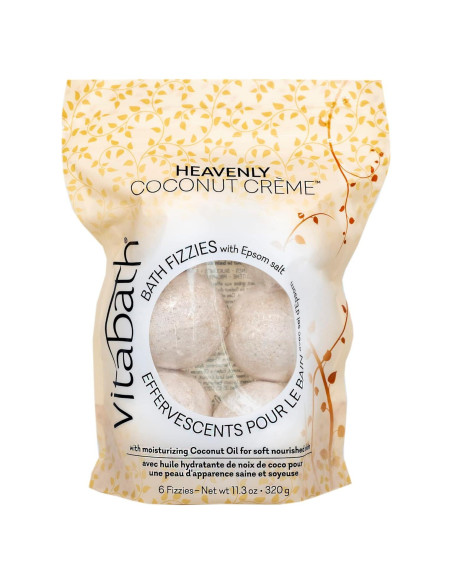 Vitabath Fizzies de Baño Crema de Coco 283.5g - 6 Unidades