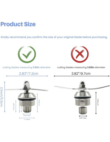 Conjunto de Cuchillas Húmedas Vitamix 104675 STM102R 1.89L 0.95L