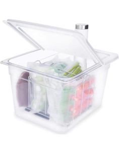 Contenedor Sous Vide 12 Qt Everie con Tapa Plegable y Soporte 2