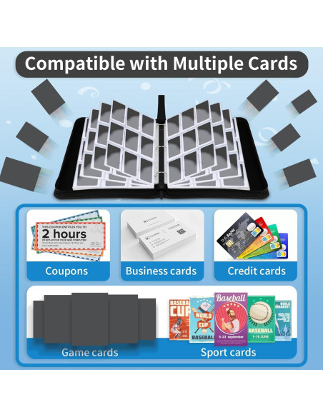 Carpeta de Cartas de Comercio YoKiStar 9 Bolsillos Negra