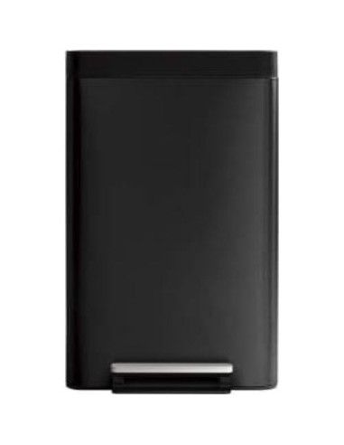 Cubo de Basura KOHLER 49L Acero Inoxidable Negro Pedal Silencioso