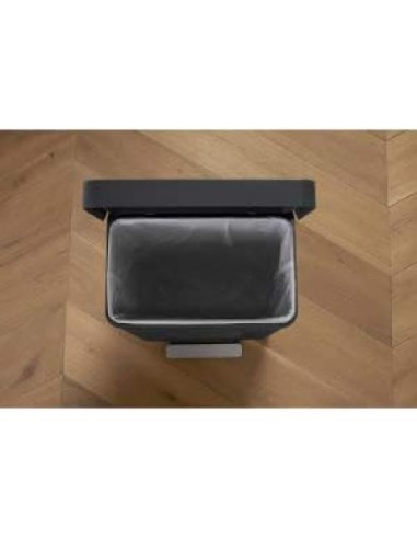 Cubo de Basura KOHLER 49L Acero Inoxidable Negro Pedal Silencioso
