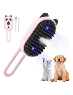Cepillo de Vapor 4 en 1 Denwwico para Gatos y Perros - Rosa