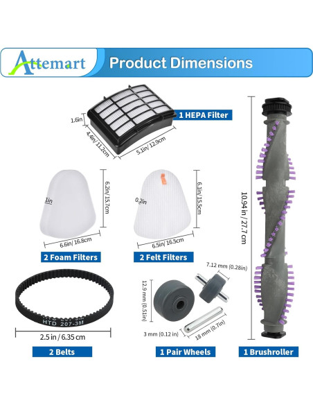 Kit de Repuestos para Aspiradora Shark Navigator Attemart NV350 Kit de Repuestos para Aspiradora Shark Navigator Attemart NV350
