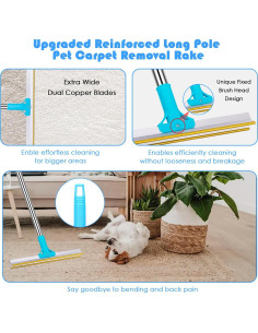 Rastrillo para Alfombra SRG - Juego 5 Piezas para Pelo de Mascotas 2