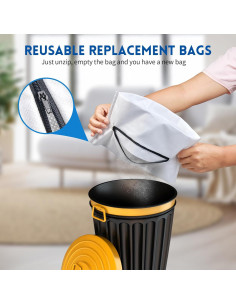 Bolsas de polvo reutilizables CHIKIXSON GN para Miele - 3 bolsas y 6 filtros 2