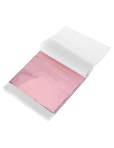 Hojas de Oro Imitación MECCANIXITY 200 Pcs 14x14 cm Rojo Rosa