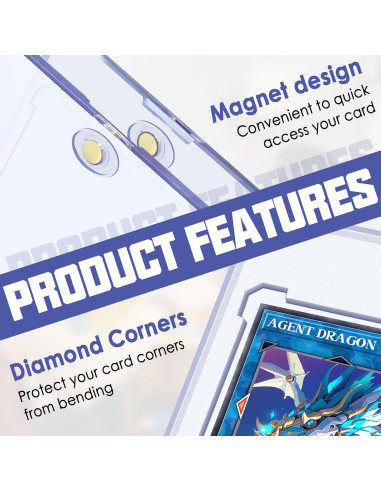 5 Soportes Magnéticos para Tarjetas Homthy 35 pt Acrílico