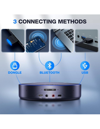 Altavoz Bluetooth EMEET OfficeCore M3 - 4 Micrófonos AI 360