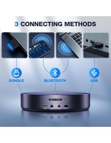 Altavoz Bluetooth EMEET OfficeCore M3 - 4 Micrófonos AI 360