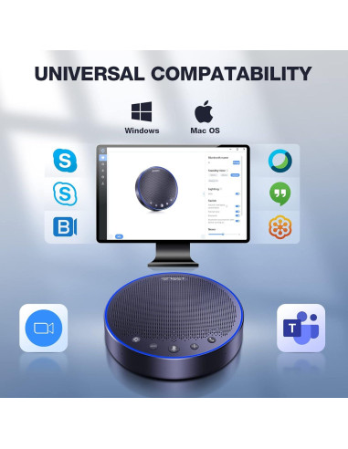 Altavoz Bluetooth EMEET OfficeCore M3 - 4 Micrófonos AI 360