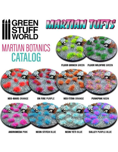 Tufts Marcianos Fluorescentes Green Stuff World Andromeda Rosa 6mm