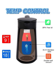 Carafe de café GearRoot 28oz acero inoxidable - Paquete de 2 2