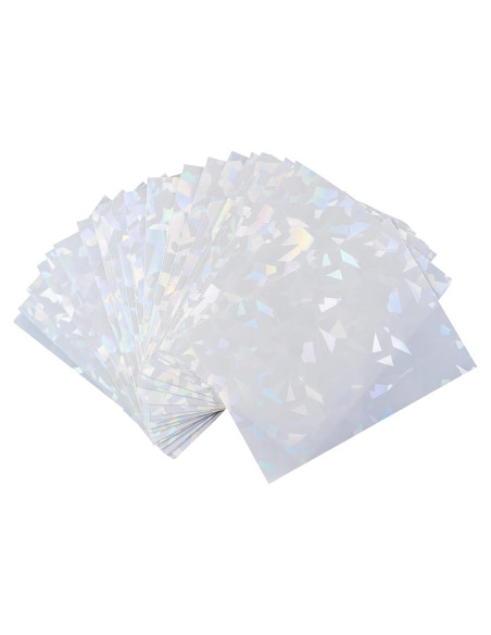 100 Fundas Holográficas Blancas Perfect Fit 66x91mm - Protección Premium