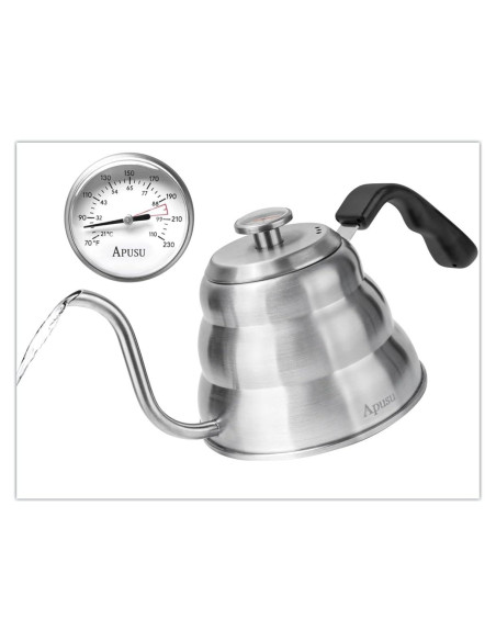 Hervidor de Cuello de Ganso Apusu 1.2L con Termómetro