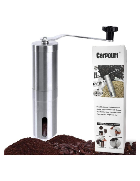 Molino de café manual Cerpourt con muelas de cerámica 272g