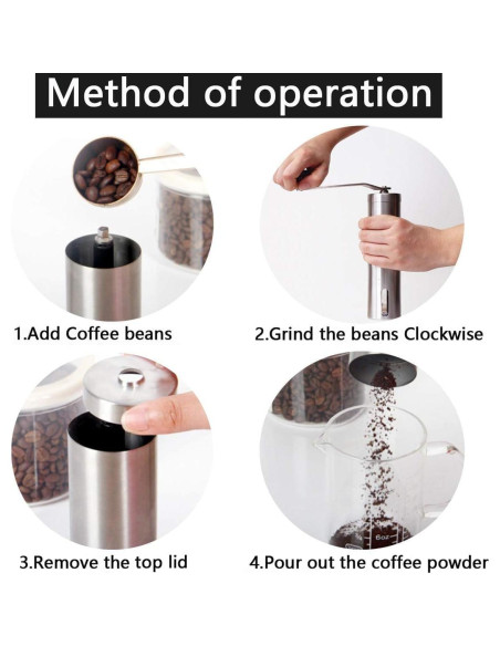 Molino de café manual Cerpourt con muelas de cerámica 272g