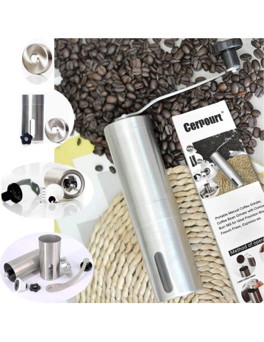 Molino de café manual Cerpourt con muelas de cerámica 272g