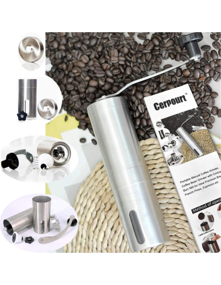Molino de café manual Cerpourt con muelas de cerámica 272g