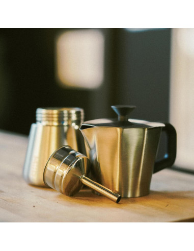 Cafetera Moka Pot MiiR Acero Inoxidable 10oz Manual