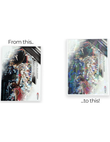 100 Fundas Holográficas Blancas Perfect Fit 66x91mm - Protección Premium