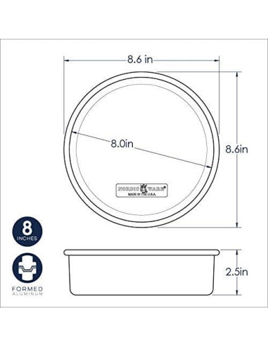 Sartén Redonda para Pasteles Nordic Ware 20.32 cm Aluminio