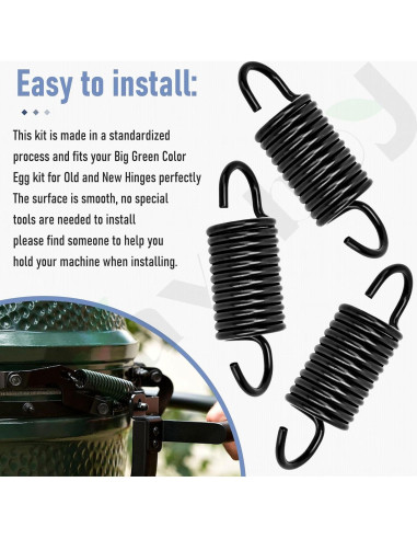 Resortes de Bisagra Braveboy para Big Green Egg - 4 Piezas