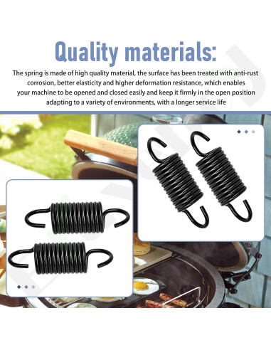 Resortes de Bisagra Braveboy para Big Green Egg - 4 Piezas