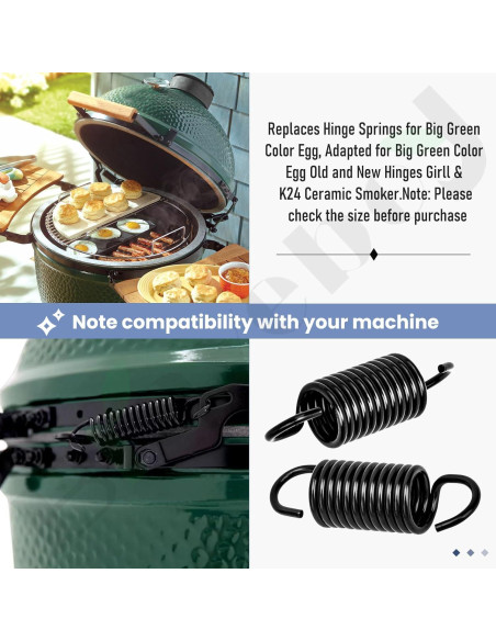 Resortes de Bisagra Braveboy para Big Green Egg - 4 Piezas