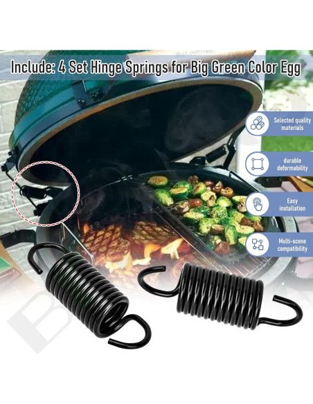 Resortes de Bisagra Braveboy para Big Green Egg - 4 Piezas