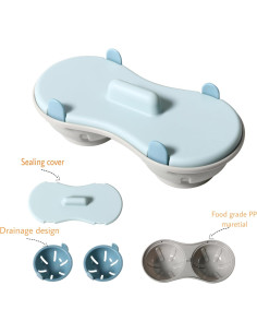 Cocinador de Huevos de Microondas NOOTAZ 2 Cavidades Azul Claro 2