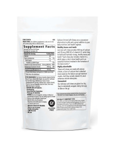 GNC Citrato de Calcio 500mg Caramelos Blandos Sabor Berries 2