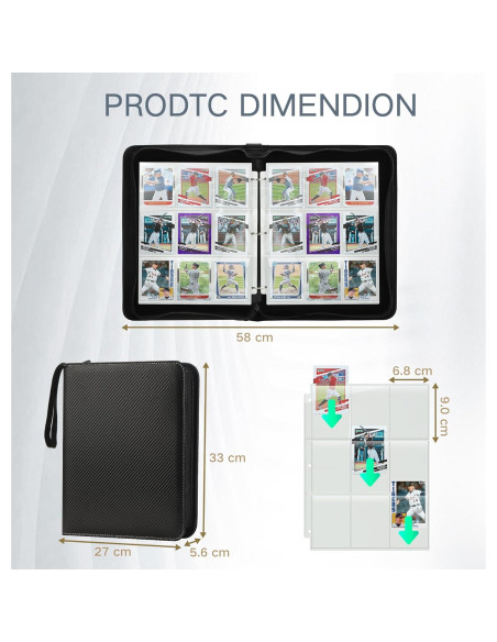 Carpeta de Cartas Coleccionables MOSLA 720 Bolsillos Doble Cara Carpeta de Cartas Coleccionables MOSLA 720 Bolsillos Doble Cara